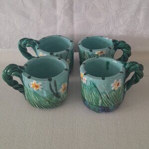 Chesapeake East Handmade  Pottery Mugs set of 4